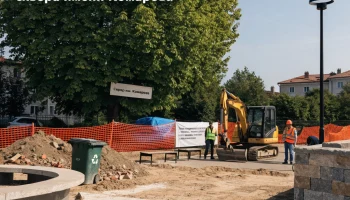 В Апшеронске началось обновление сквера имени Комарова