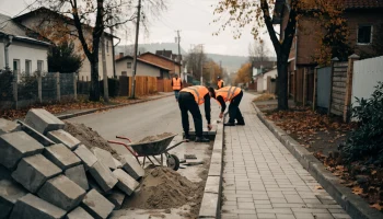 В Афипском начали обустраивать новый тротуар на улице Маяковского В Афипском начали обустраивать новый тротуар на улице Маяковского