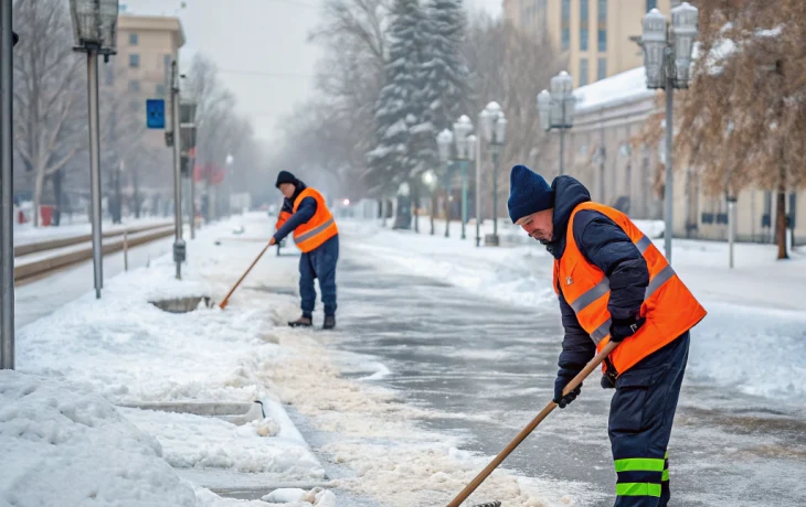Гололед в Армавире: коммунальные службы работают в усиленном режиме