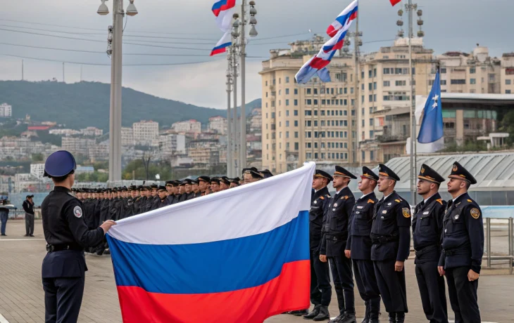 Новороссийские полицейские отметили День Государственного флага России