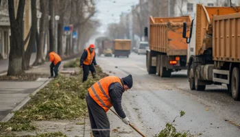 В Белореченске усилили работы по благоустройству улиц и вывозу древесных остатков
