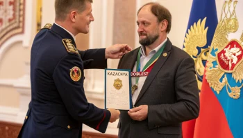 Житель Белореченска награждён медалью &laquo;Казачья доблесть&raquo; за вклад в общественную деятельность