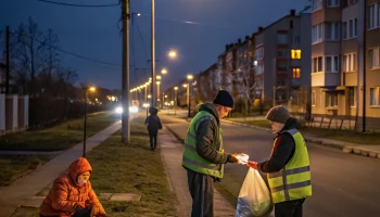 В Апшеронске провели акцию по безопасности пешеходов в тёмное время суток