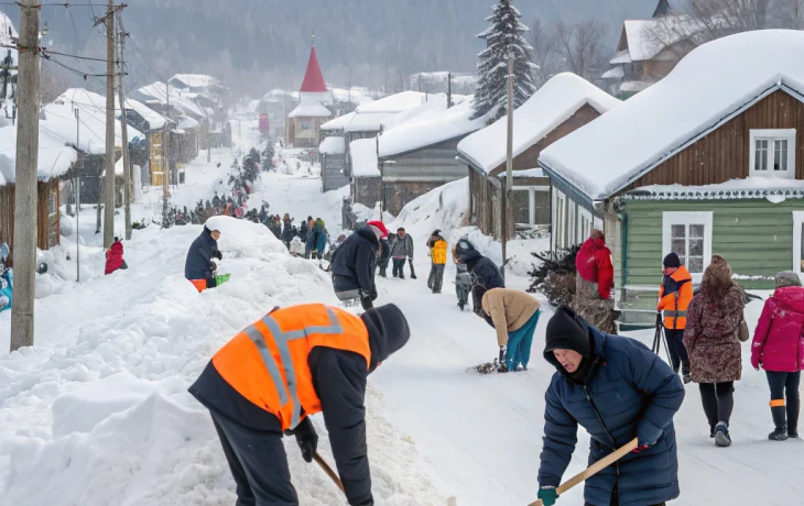 В Белой Глине прошла акция &laquo;Снежный десант&raquo; с помощью жителям и благоустройством