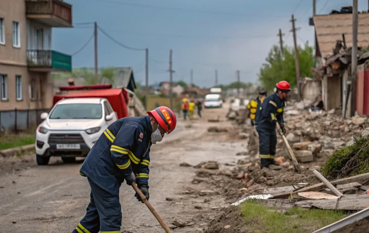 В Афипском продолжают устранять последствия ЧС после июньского налета