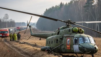 Крушение вертолета Ми-2 во время работ под Калининской: пилот погиб