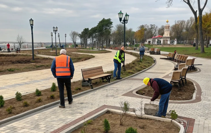 В Анапе проверили ход реконструкции сквера имени Гудовича