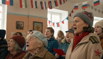 Фронтовые песни объединили жителей Ленинградской