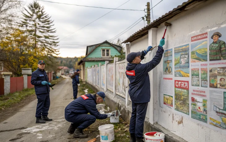 В Белореченском районе закрасили 43 наркорекламы во время антинаркотического рейда