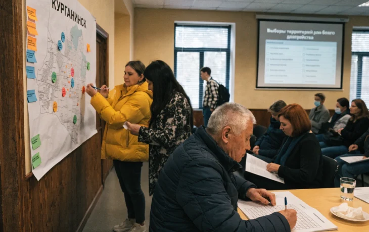 В Курганинске жители выбирают территории для будущего благоустройства в ходе голосования