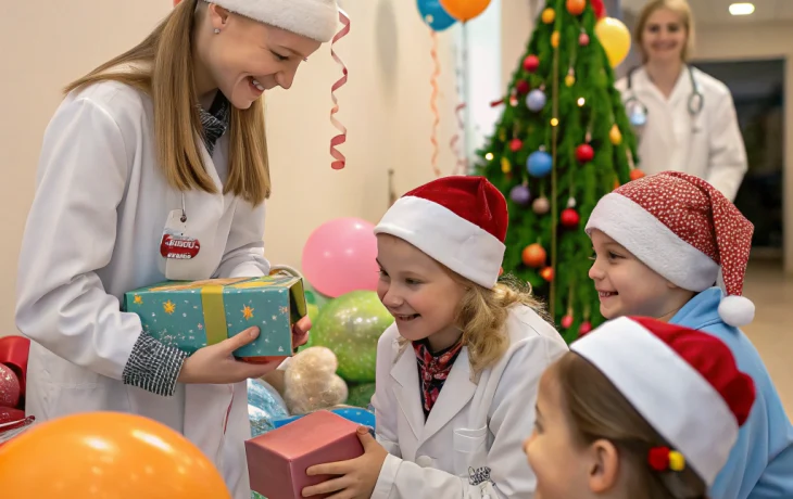 Студентки медколледжа Ейска устроили новогодний праздник детям в больнице Студентки медколледжа Ейска устроили новогодний праздник детям в больнице