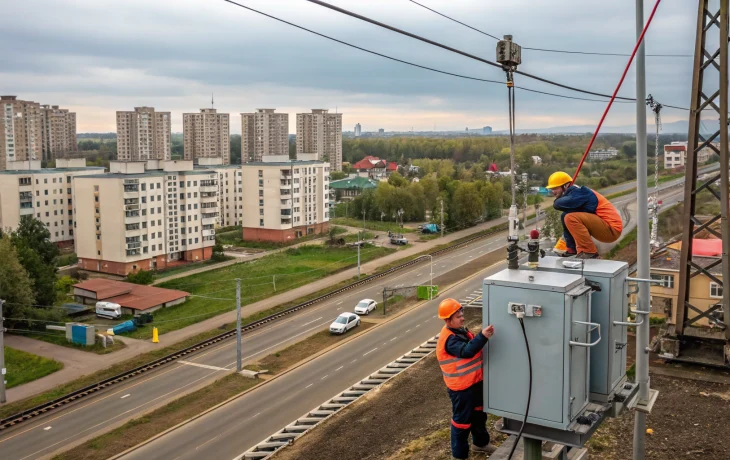 В Крыловском районе подключили новые объекты к электросетям