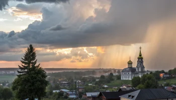 Вечерняя погода в Кущёвской: облачность и возможные небольшие осадки