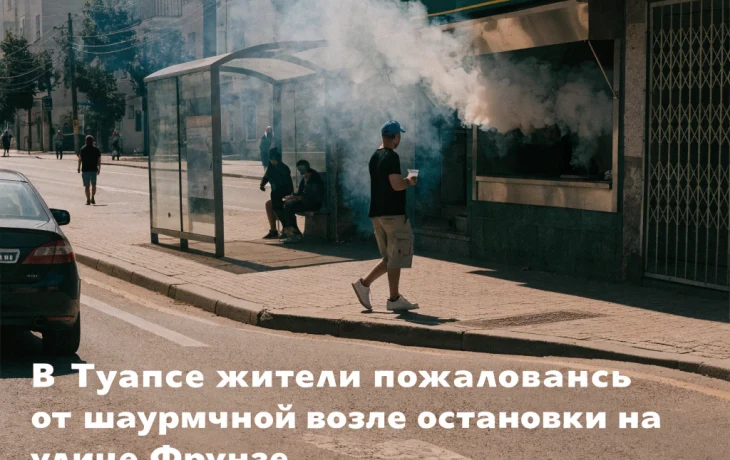 В Туапсе жители пожаловались на дым от шаурмичной возле остановки на улице Фрунзе В Туапсе жители пожаловались на дым от шаурмичной возле остановки на улице Фрунзе