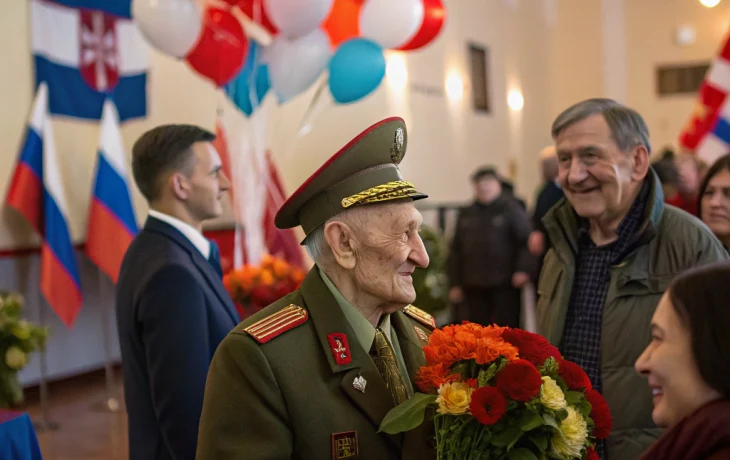 В Кореновске торжественно поздравили ветерана Великой Отечественной войны с 107-летием