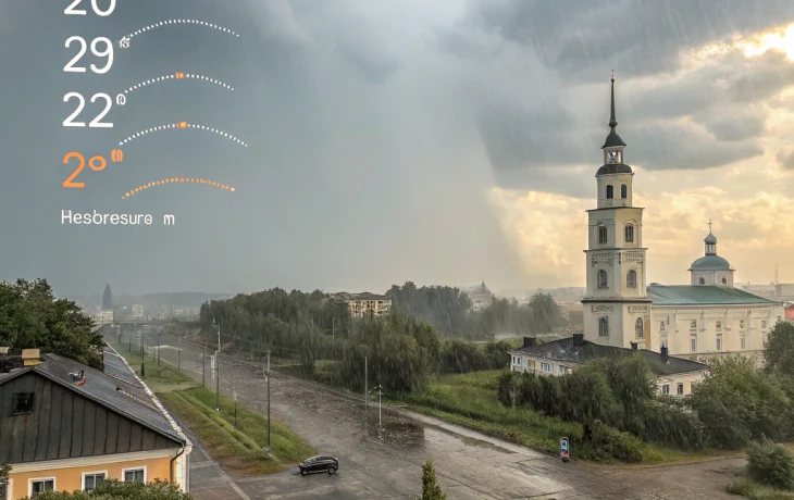 Погода в Афипском: до +22&deg;C, ветер и кратковременный дождь
