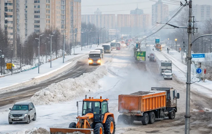 В Белореченске продолжаются работы по уборке улиц после зимней непогоды