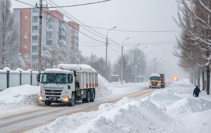 Вывоз мусора временно изменят из-за снегопада в Новопокровском поселении
