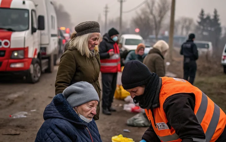 В Ейске продолжают помогать жителям после атаки беспилотников