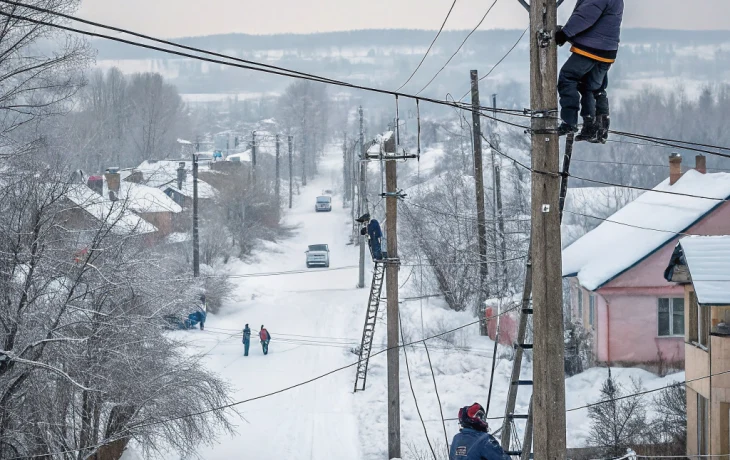 В Хадыженске продолжают устранять локальные отключения электроэнергии в частном секторе