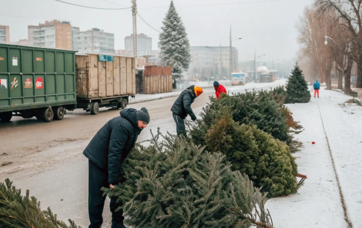 В Анапе открыли пункт приёма новогодних ёлок на переработку В Анапе открыли пункт приёма новогодних ёлок на переработку