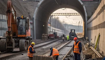 В Славянске-на-Кубани продолжают строить тоннель под железной дорогой