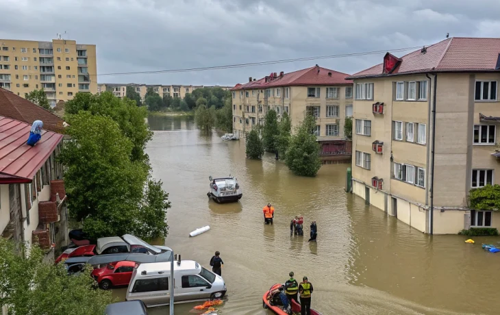 Подъём воды в реках Северского района привёл к подтоплению дворов и эвакуации жителей