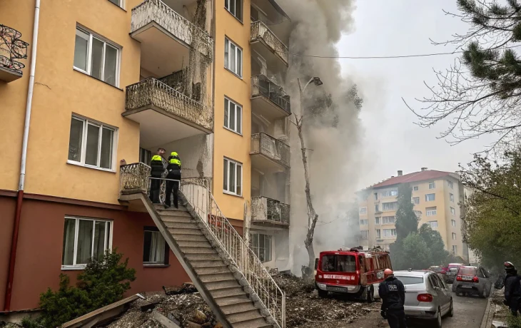 В Туапсе взрыв газовой колонки в жилом доме повредил квартиры и подъезд