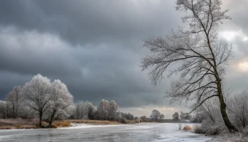 Мороз и пасмурная погода в Каневском районе