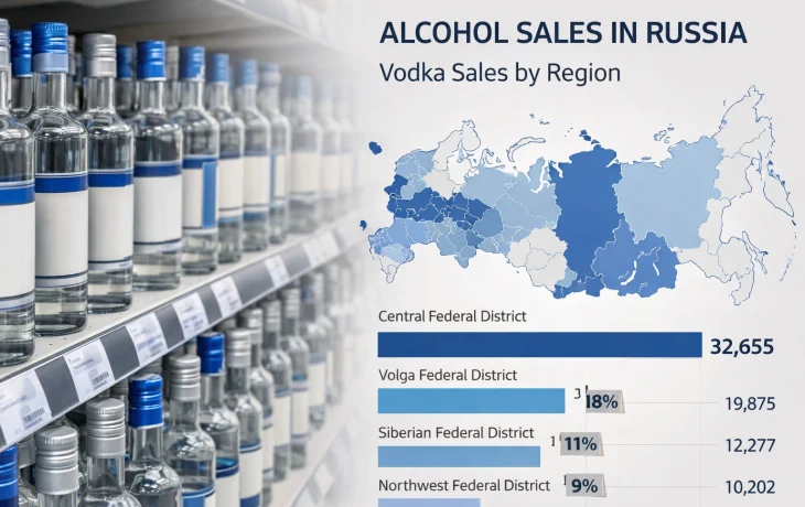 Краснодарский край вошел в топ-5 регионов с низкими продажами водки