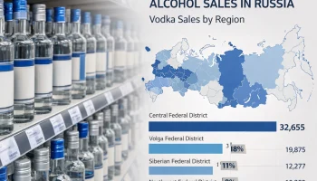 Краснодарский край вошел в топ-5 регионов с низкими продажами водки