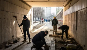 В Краснодаре начали обновлять подземные пешеходные переходы города