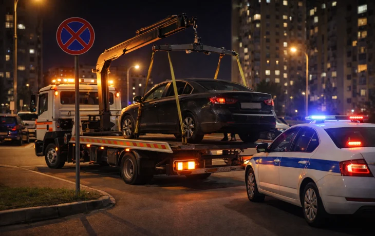 В Краснодаре эвакуация неправильно припаркованных автомобилей перешла на круглосуточный режим