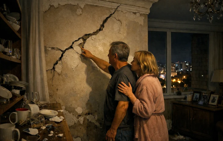 В Краснодарском крае произошло сильное землетрясение магнитудой до пяти единиц