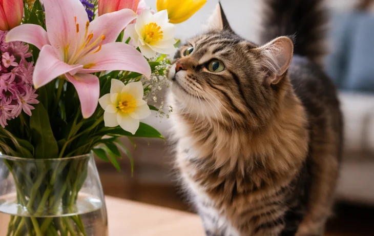 Эксперт назвал опасные для кошек цветы к 8 Марта