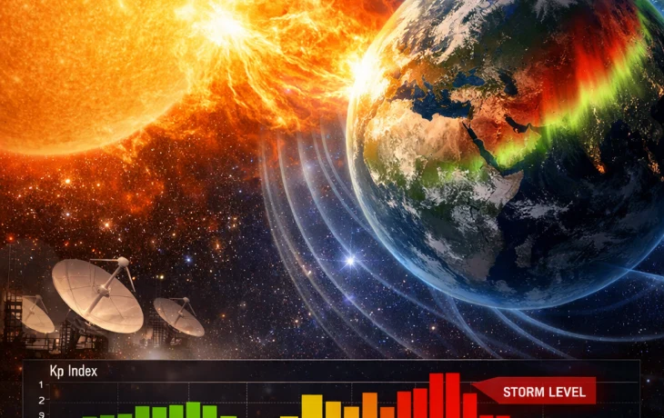 Солнечный ветер вызвал магнитную бурю 22 февраля
