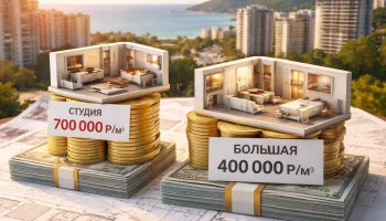 Студии в Сочи обогнали большие квартиры