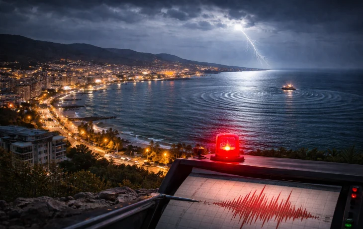 У Новороссийска ночью произошло землетрясение