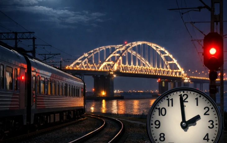 После ночного ограничения на мосту задержались 10 поездов