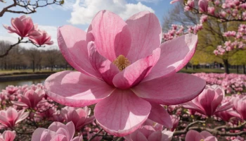 Магнолия расцвела в Геленджике и наполнила город ароматом весны