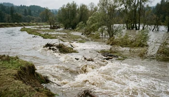 Ливни подняли уровень рек в нескольких районах Кубани