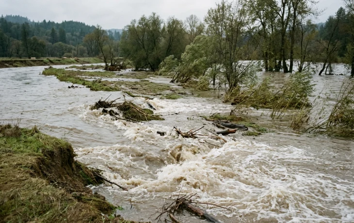 Ливни подняли уровень рек в нескольких районах Кубани