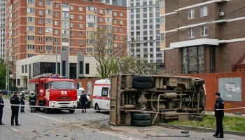 В Краснодаре установили причины опрокидывания автобуса на Северной
