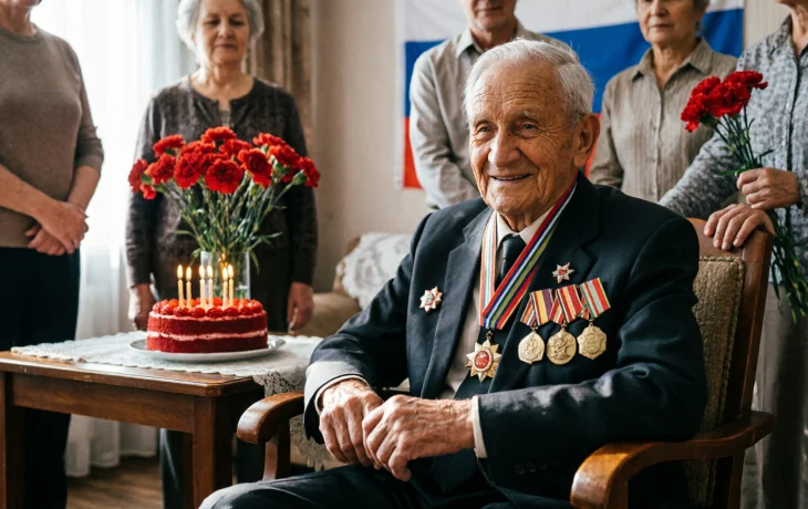 Ветеран ВОВ Афанасий Седых отметил 101-летие