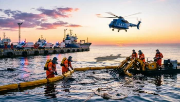 Ликвидация разлива нефтепродуктов в Туапсе продолжается круглосуточно