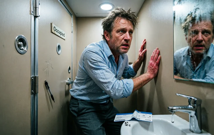 Пассажир устроил дебош и закрылся в туалете самолёта