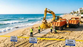 Закрытие пляжа Анапы из-за работ с песком