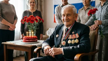 Ветеран ВОВ Афанасий Седых отметил 101-летие