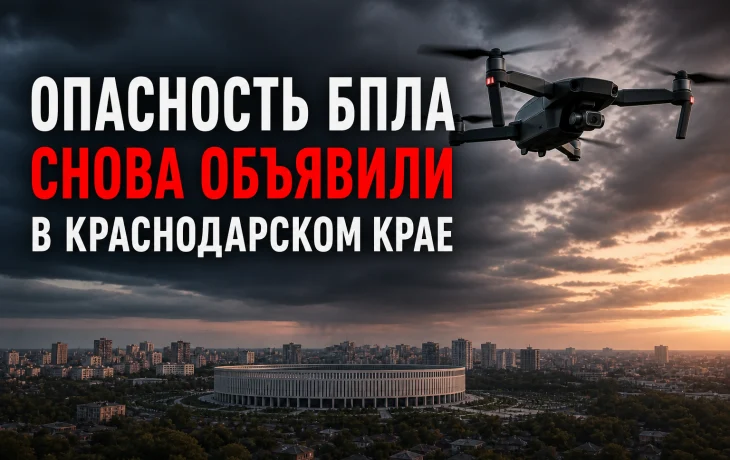 Опасность БПЛА снова объявили в Краснодарском крае
