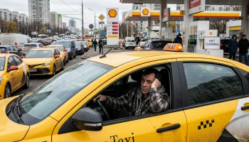 Дефицит топлива снизил активность таксистов